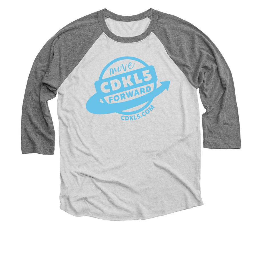 Move CDKL5 Forward, a Premium Heather and Heather White 3/4 Sleeve Baseball Tee