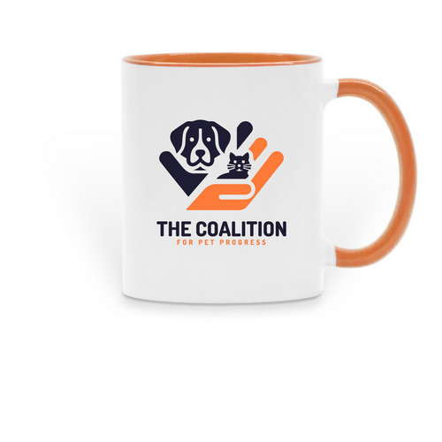 Coalition Logo Mug, a Orange Two-Tone Ceramic Mug