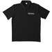 Polo Shirts with White Logo, a Black Unisex Performance Polo