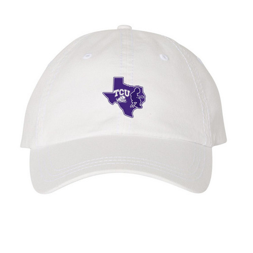 Fort Worth Mikey Hat&nbsp;, a White Printed Pigment Dye Baseball Cap