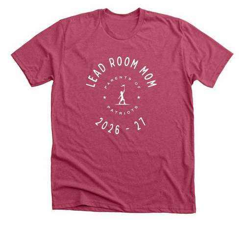 LEAD ROOM MOM, a Heather Raspberry Premium Unisex Tee
