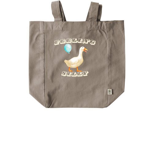 Silly Goose Tote, a Pumice Recycled Cotton Tote Bag