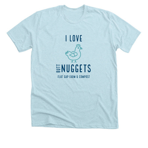I love butt nuggets!, a Heather Ice Blue Premium Unisex Tee