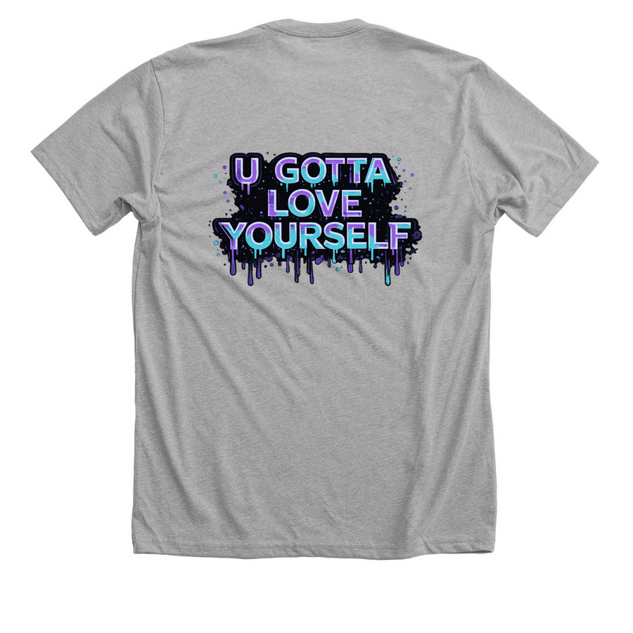 TEAM U.G.L.Y Design, a Athletic Heather Premium Unisex Tee (back-view)