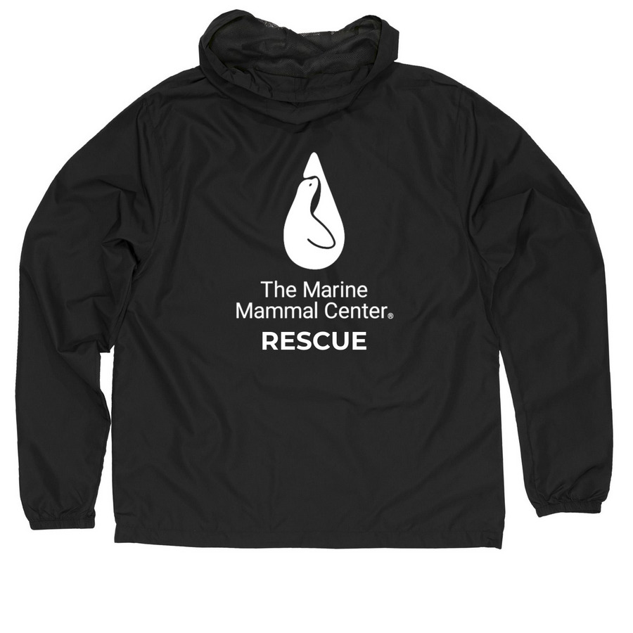 Rescue Windbreaker&nbsp;- Retail, a Black Quarter-Zip Windbreaker (back-view)