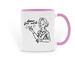 Damn Fine Mug., a Pink Two-Tone Ceramic Mug