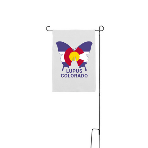 Lupus Colorado Yard Flag, a White 12" x 18" Yard Flag with Stake