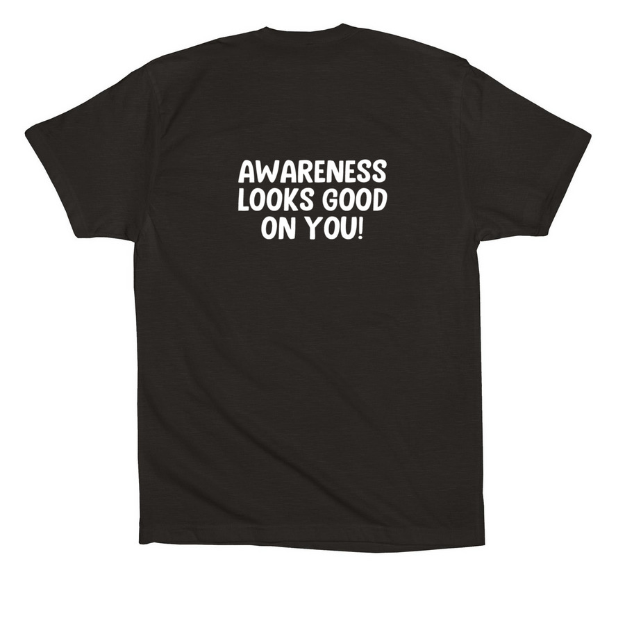 Sleep Apnea: Let's Face It! 2026, a Black Premium Cotton Tee (back-view)