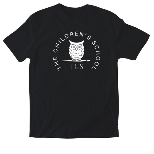 TCS School Spirit (Dark Background), a Black Softstyle Cotton Tee