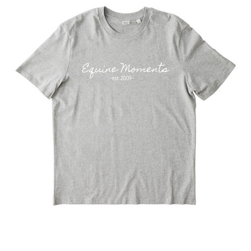 Equine Moments Script&nbsp;, a Cool Heather Grey Stanley/Stella Unisex Creator 2.0 Tee
