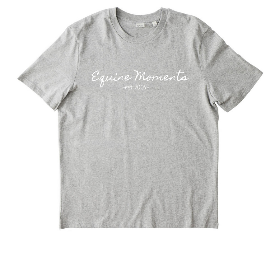 Equine Moments Script&nbsp;, a Cool Heather Grey Stanley/Stella Unisex Creator 2.0 Tee