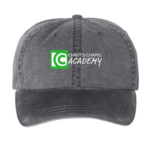 Christ's Chapel Academy, a Black Printed Pigment Dye Baseball Cap