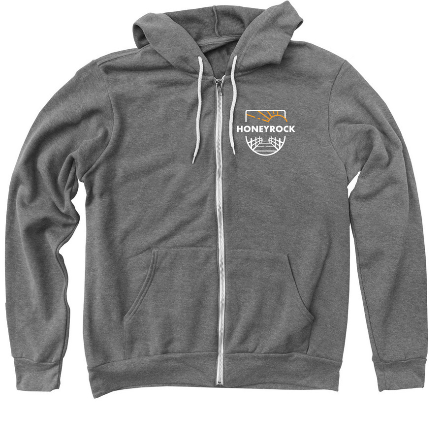 HoneyRock Zip Up Hoodie, a Deep Heather Zip Up Hoodie