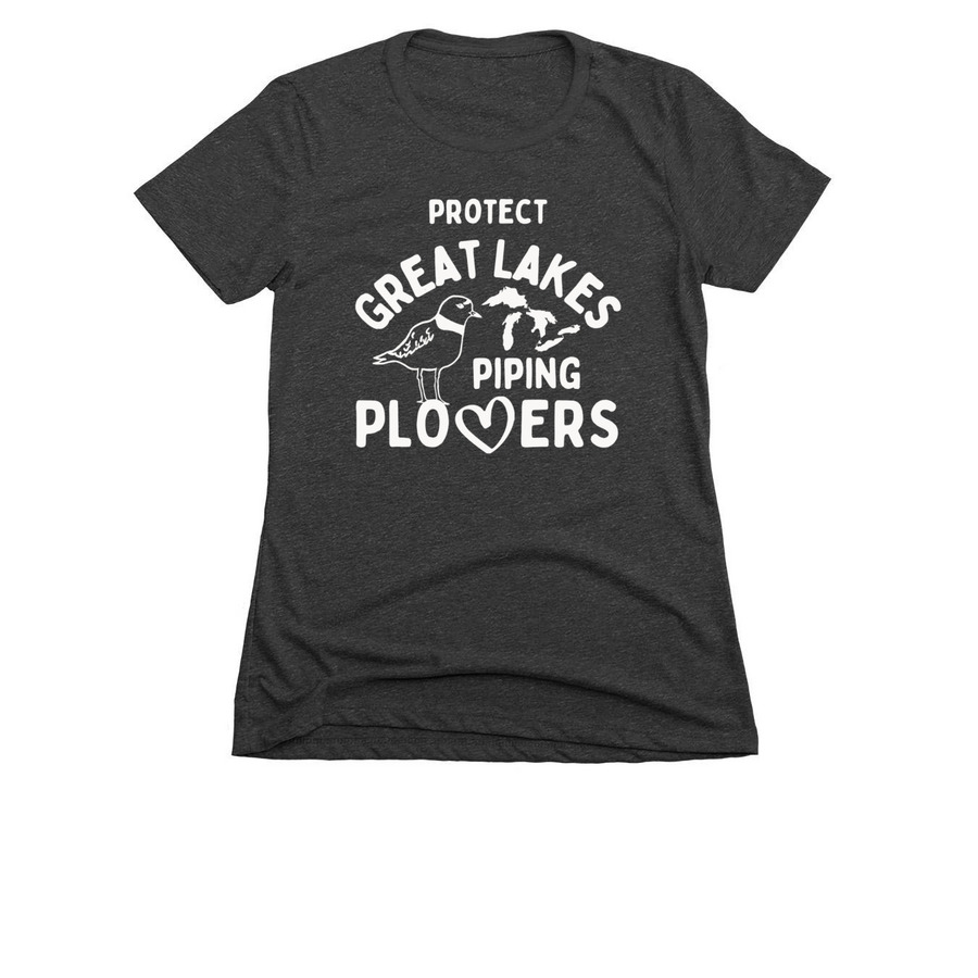 Piping Plover Project-Great Lakes, a Charcoal Women's Slim Fit Tee