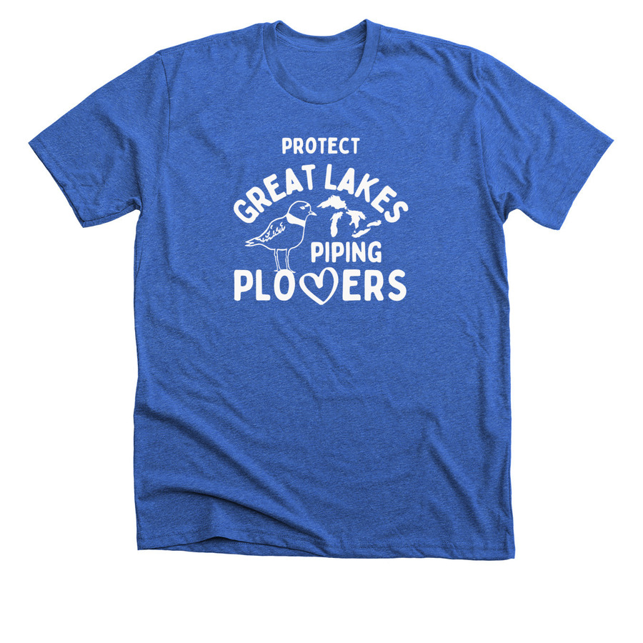 Piping Plover Project-Great Lakes, a Heather True Royal Premium Unisex Tee