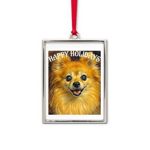 Christmas 2026-Funny Butt, a White Silver Portrait Frame Ornament