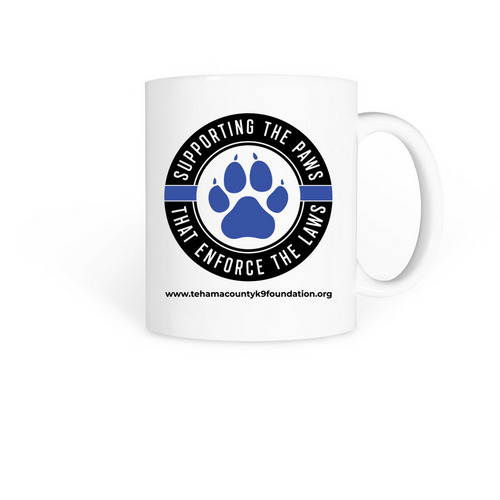 Tehama Co K9 Foundation, a White Coffee Mug