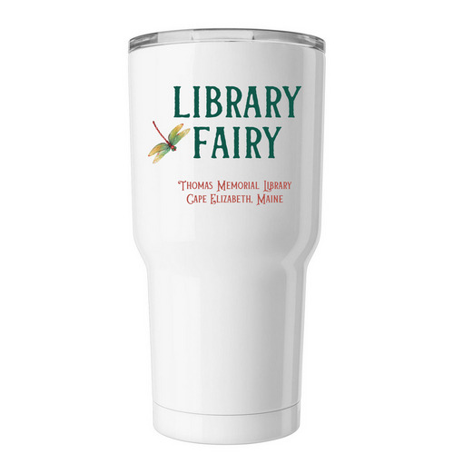 Dragonfly Fairy Tumbler, a White Insulated Tumbler