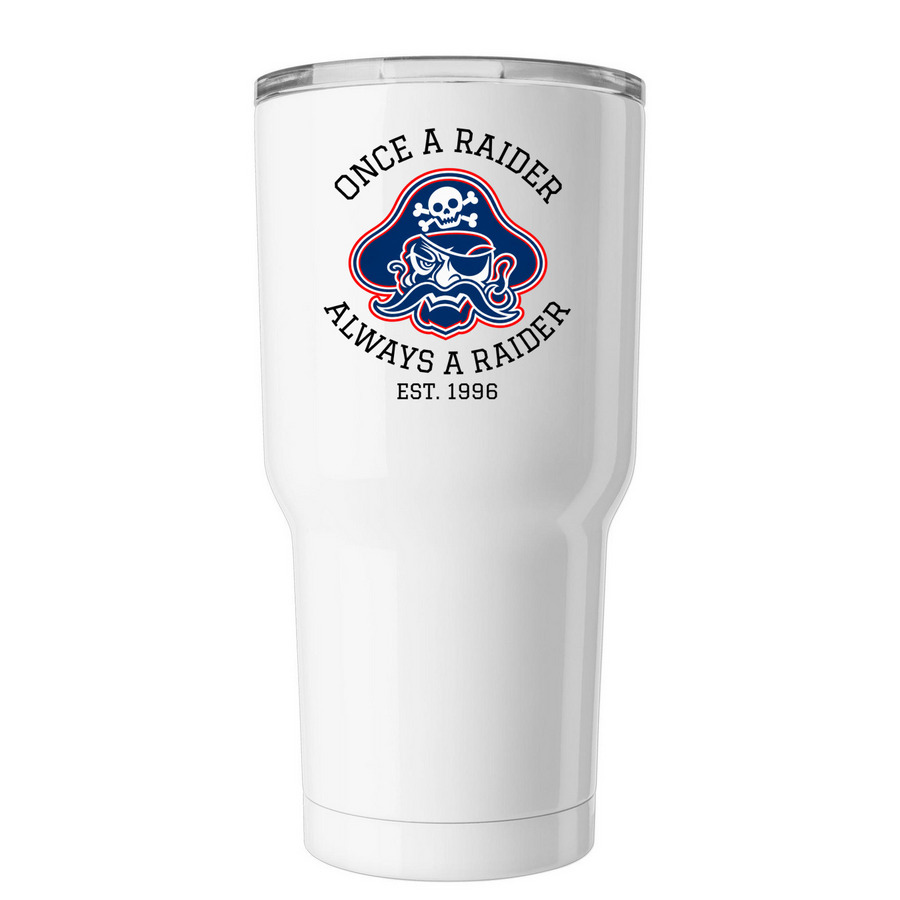 FHS Class of '96 Reunion, a White Insulated Tumbler (back-view)