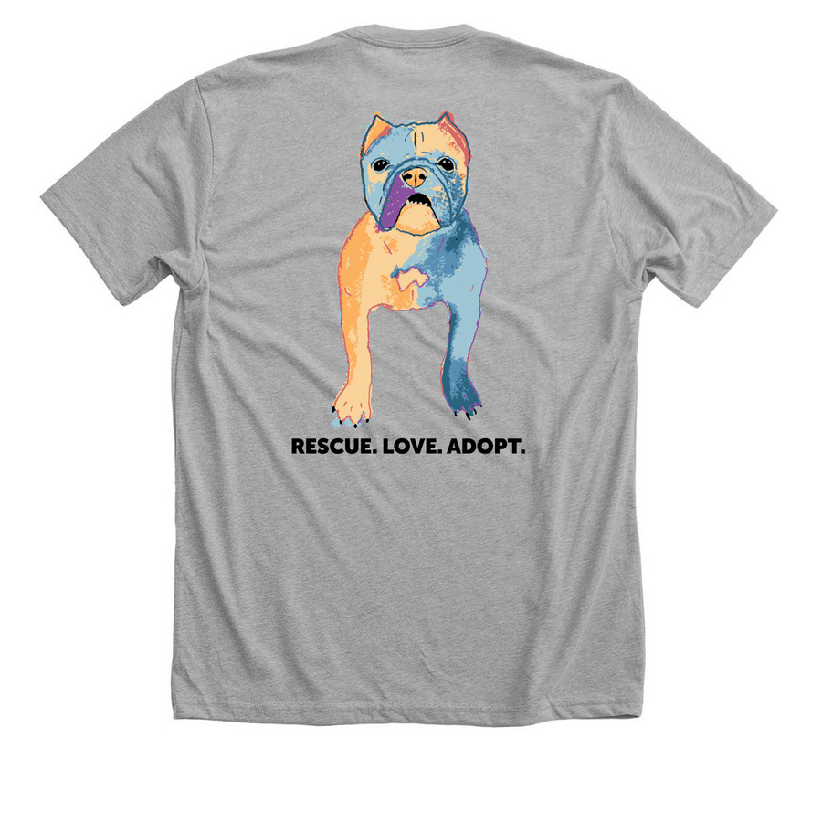 Polly Pocket, a Athletic Heather Premium Unisex Tee (back-view)