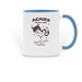Agnes The Little Lady Merch, a Light Blue Two-Tone Ceramic Mug