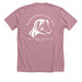 NEER North Logo, a Heather Orchid Premium Unisex Tee (back-view)