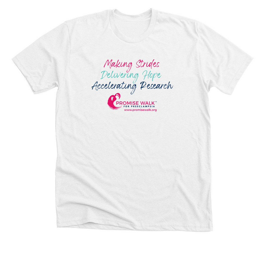 2026 Promise Walk for Preeclampsia, a Solid White Blend Premium Unisex Tee