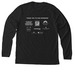 Long-Sleeved Adult T-Shirt, a Solid Black Blend Premium Long Sleeve Tee (back-view)