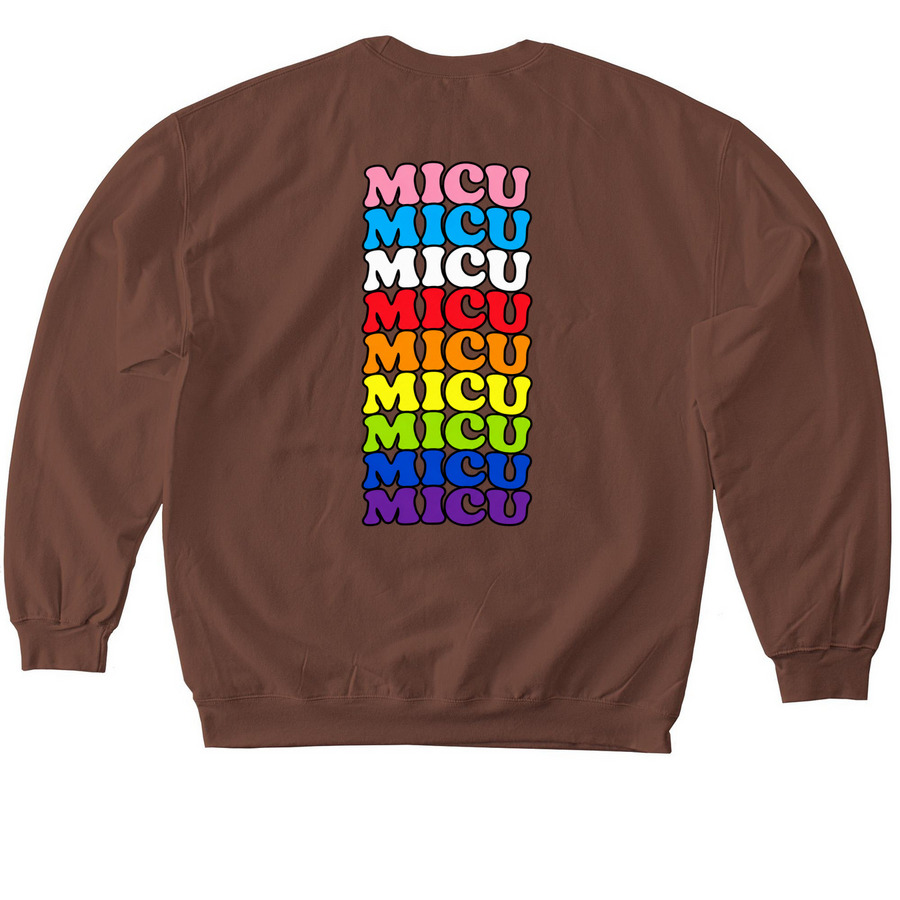 MICU Pride!, a Cocoa Softstyle Crewneck Sweatshirt (back-view)