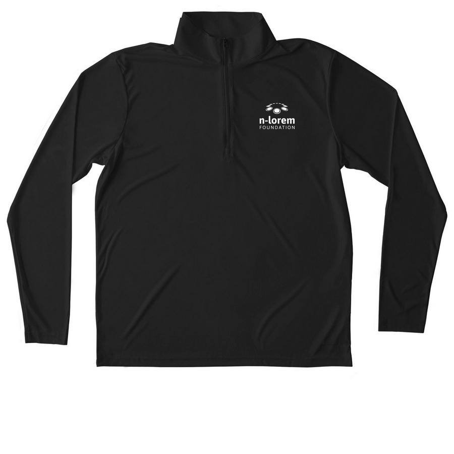 Men's Black Performance Quarter Zip, a Black Unisex Performance Quarter Zip Pullover