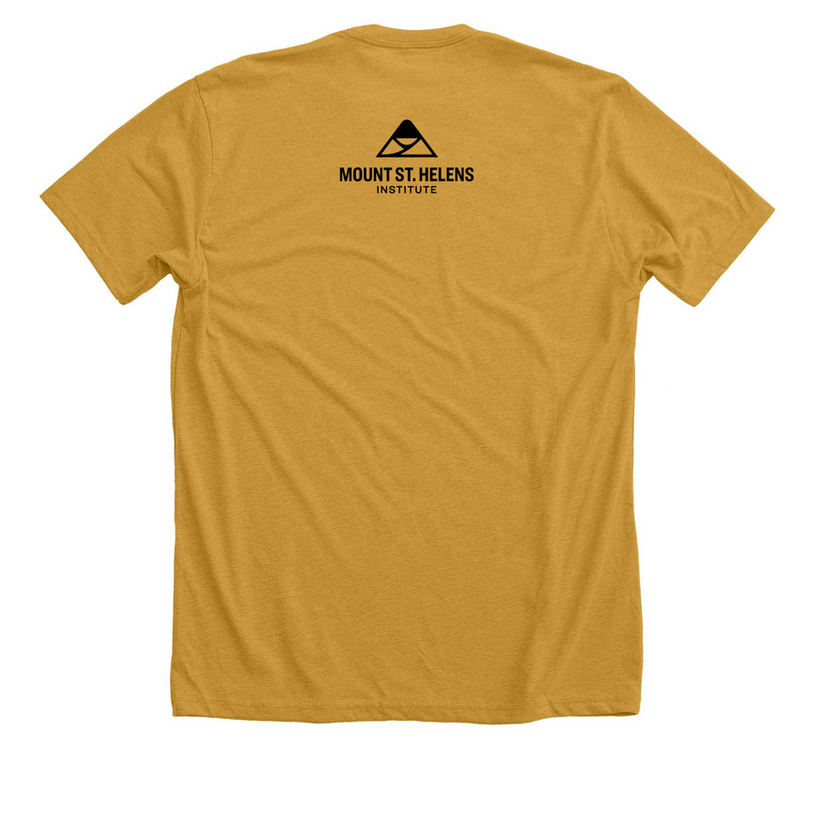 Soaring High | Artist-In-Residence Series, a Heather Mustard Premium Unisex Tee (back-view)