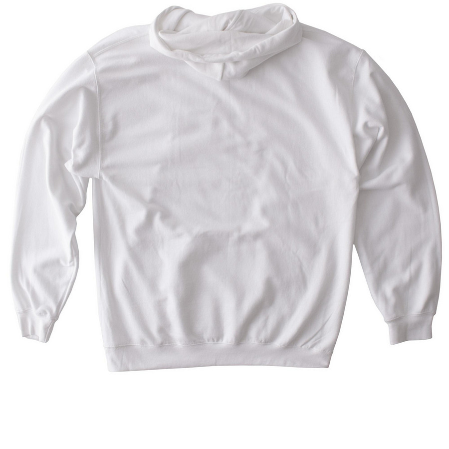 Blades Adult Hoodie, a White Gildan Softstyle Pullover Hoodie (back-view)