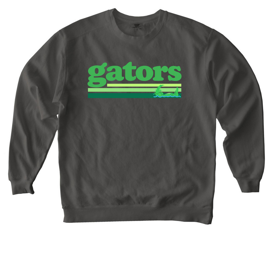 Gators retro stripe, a Pepper Comfort Colors Crewneck Sweatshirt