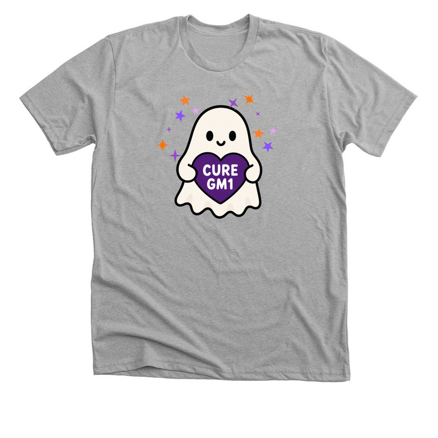 Cure GM1 Ghost for Halloween, a Athletic Heather Premium Unisex Tee