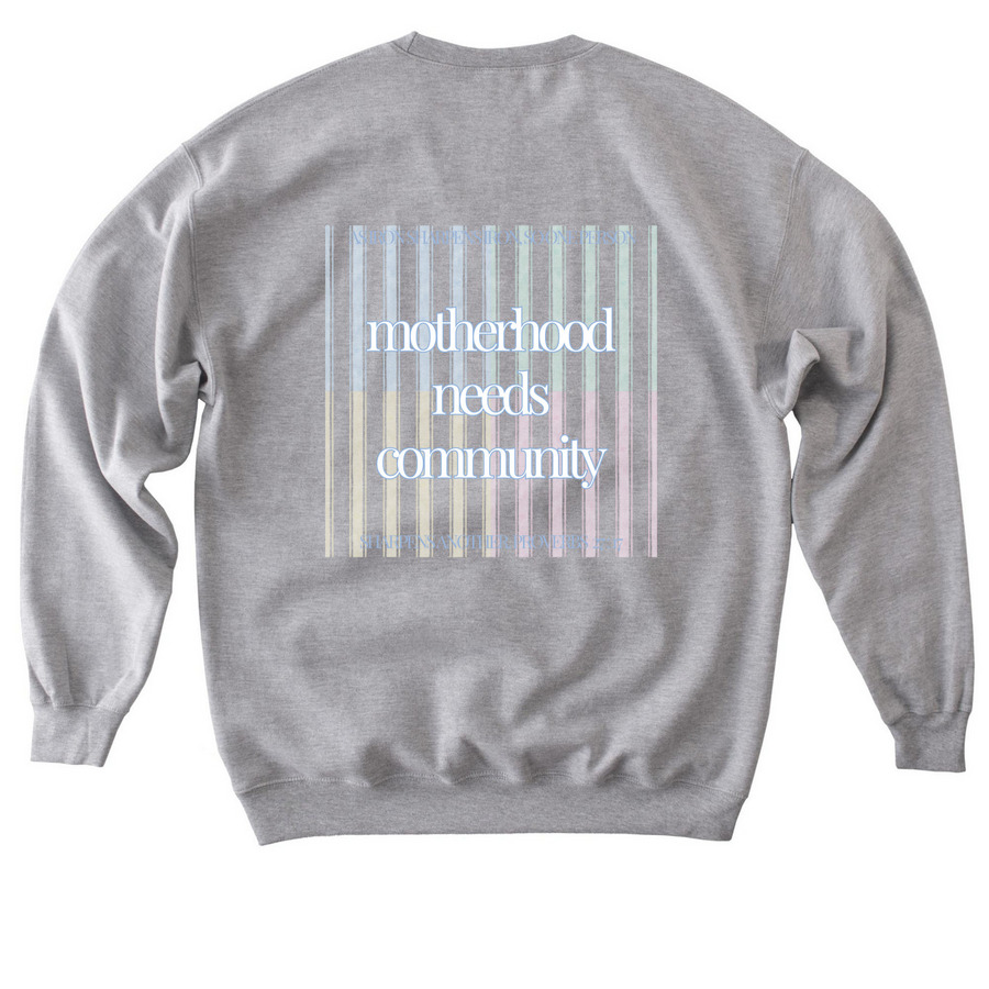 Heritage Moms, a Sport Grey Softstyle Crewneck Sweatshirt (back-view)