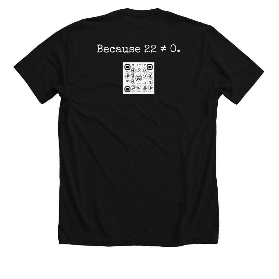 Tri For the 22 | Mighty Oaks, a Solid Black Blend Premium Unisex Tee (back-view)