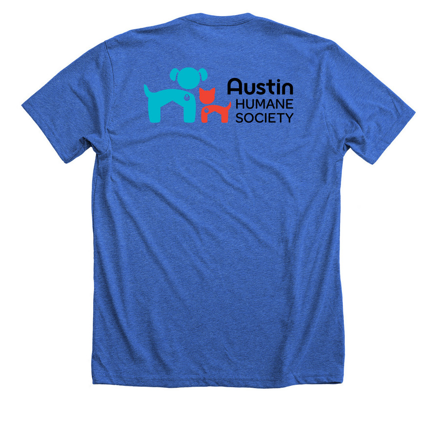 Unleash Hope, Y'all!, a Heather True Royal Premium Unisex Tee (back-view)
