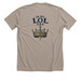 LOL Era- Ironwood, a Heather Stone Premium Unisex Tee (back-view)