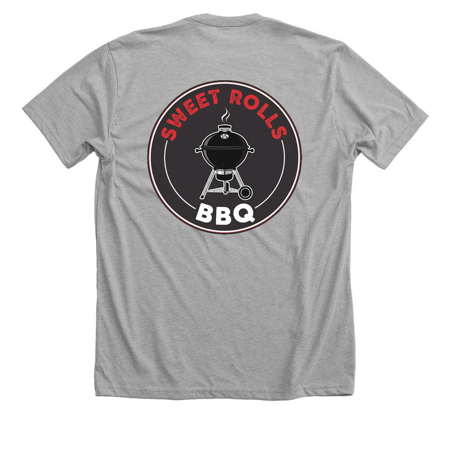 Official Sweet Rolls BBQ Merch!!, a Athletic Heather Premium Unisex Tee (back-view)