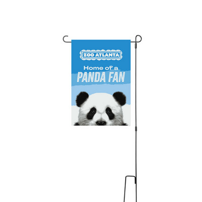 Zoo Atlanta Panda Garden Flag Fundraiser, a White 12" x 18" Yard Flag with Stake