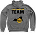SNIFFSBURGH TEAMS, a Deep Heather Zip Up Hoodie (back-view)
