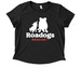 Roadogs and Rescue Logo (White), a Space Black Allmade Eco Triblend Women?s Scoop Neck Tee