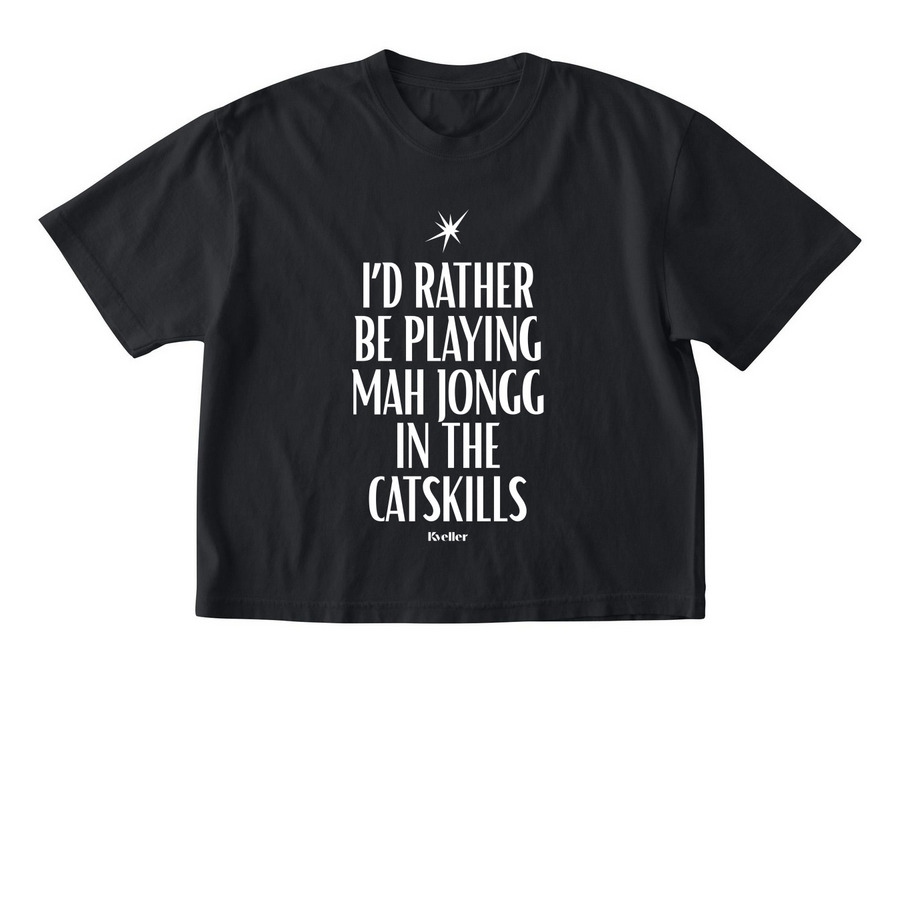 Catskills Mahj Shirt, a Black Comfort Colors Boxy Tee