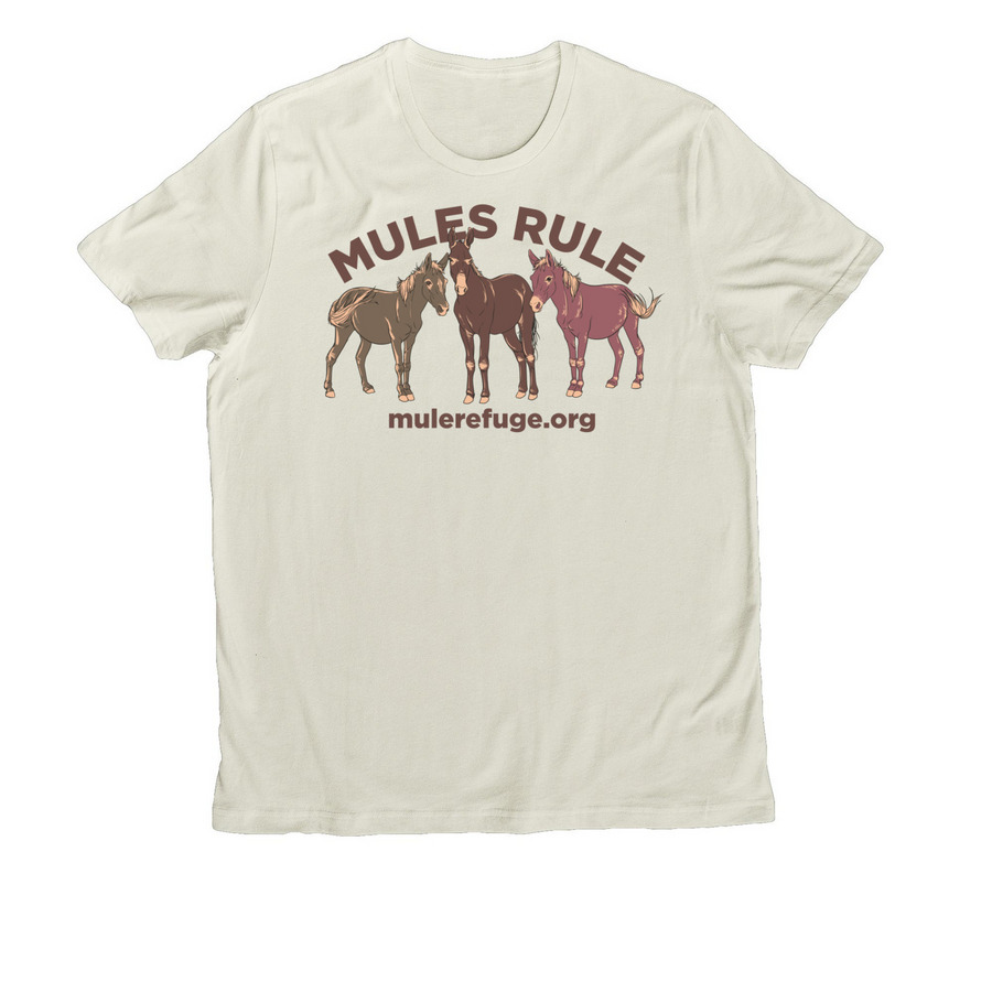 Mules Rule, a White Sand Allmade Organic Cotton Unisex Tee