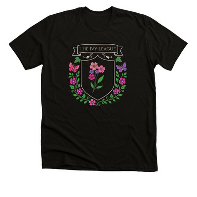 The Ivy League&nbsp;, a Black Heather Premium Unisex Tee