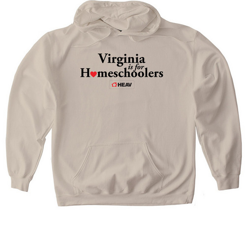 Virginia Is for Homeschoolers, a Sand Gildan Softstyle Pullover Hoodie
