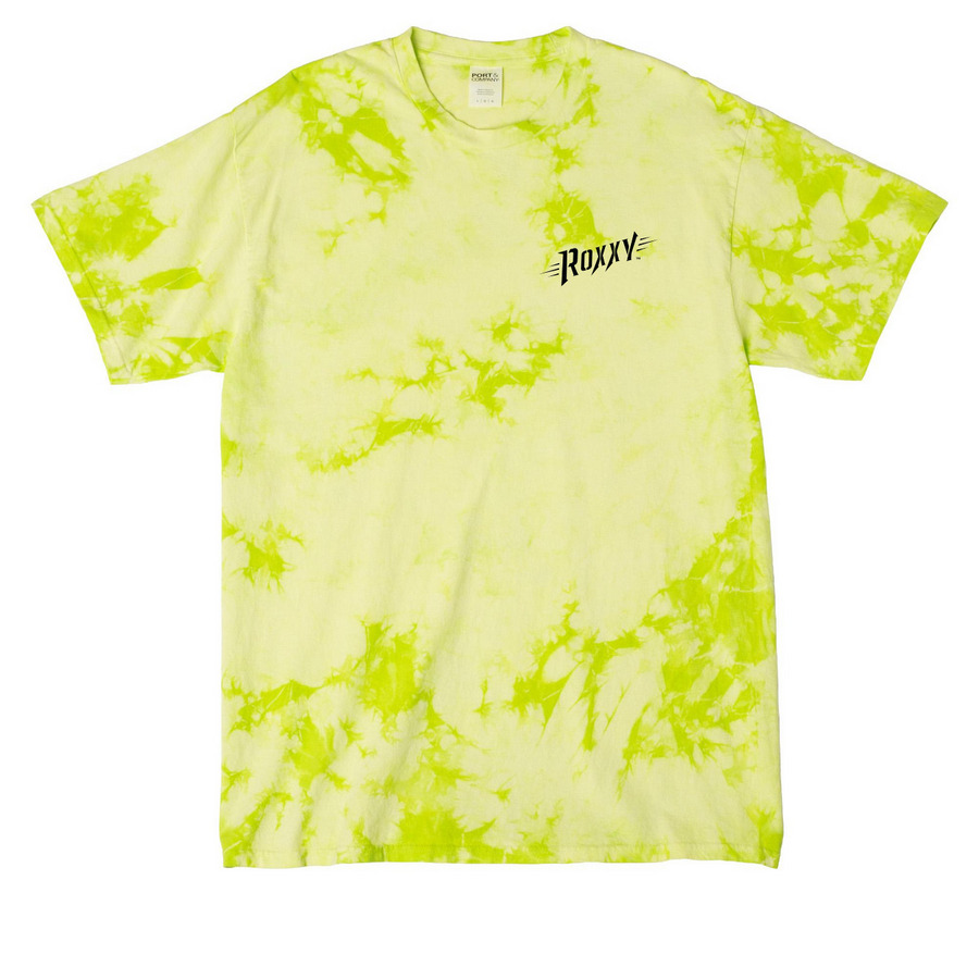 Roxxy Good Vibes Only Apparel, a Lemon Lime Crystal Tie Dye Tee