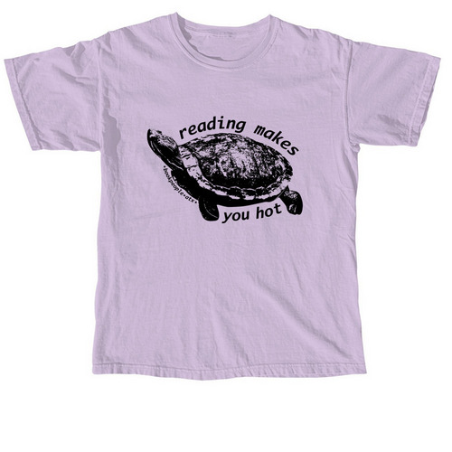 READING MAKES YOU HOT, a Orchid Comfort Colors Unisex Tee