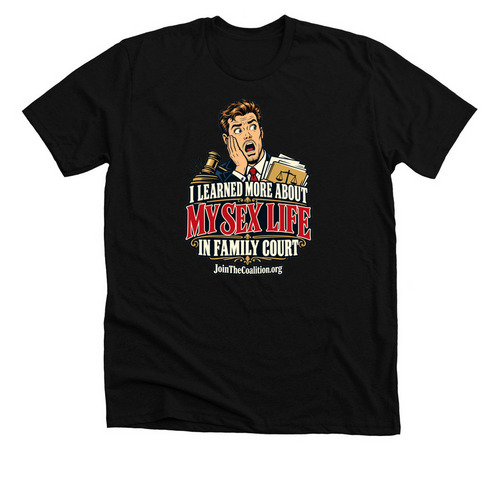 Sex Life Dad | Family Court Faces, a Solid Black Blend Premium Unisex Tee