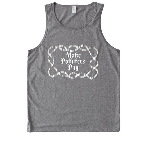 Make Polluters Pay (Clothing), a Aluminum Grey Allmade Eco Triblend Tank